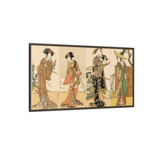 Kabuki actors, Japanese man painting by G.A. Audsley-Japanese illustration from our own original 1884 edition of The Ornamental Arts Of Japan. - NOMADEN ART GALLERY