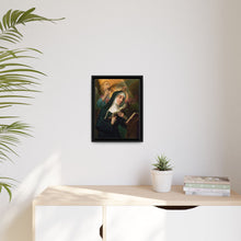 Female Saint Holding Crucifix with Crown of Thorns