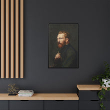 Framed Matte Canvas Wall Art - Vintage Portrait of Artist - NOMADEN ART GALLERY