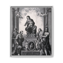 Saint Mary (the Blessed Virgin) with the Christ Child and Saint Antony of Padua, Saint Francis of Assisi, Saint Catherine of Alexandria, Saint John the Baptist and angels. - NOMADEN ART GALLERY