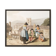 Illustration of Wensley Dale knitters from The Costume of Yorkshire (1814) by George Walker - NOMADEN ART GALLERY