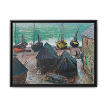 Boats on the Beach at Étretat (1885) by Claude Monet - NOMADEN ART GALLERY