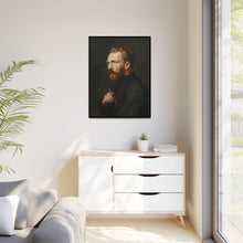 Framed Matte Canvas Wall Art - Vintage Portrait of Artist - NOMADEN ART GALLERY