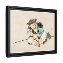 Man maintaining a fishing rod by Kōno Bairei (1844-1895)