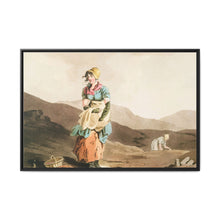 Illustration of the cranberry girl from The Costume of Yorkshire (1814) by George Walker - NOMADEN ART GALLERY