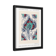 Botanical pochoir pattern in Art Nouveau oriental style