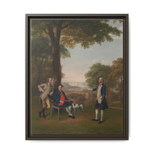 Arthur Holdsworth Conversing with Thomas Taylor and Captain Stancombe by the River Dart (1757) by Arthur Devis - NOMADEN ART GALLERY