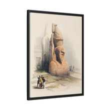 Entrance of the temple at Luxor showing one of two colossal stature of Rameses II illustration by David Roberts (1796–1864)