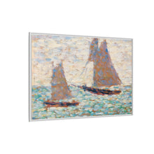 Two Sailboats at Grandcamp (Deux voiliers Ã Grandcamp) (ca. 1885) by Georges Seurat