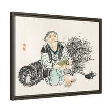 Smoking farmer with branches by Kōno Bairei (1844-1895)