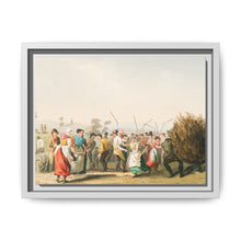 Illustration of rape threshing from The Costume of Yorkshire (1814) by George Walker - NOMADEN ART GALLERY