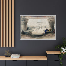 Ancient Egypt Art Print: Edfou Temple Portico View by David Roberts - Wall Art Canvas Print