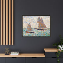 Two Sailboats at Grandcamp (Deux voiliers Ã Grandcamp) (ca. 1885) by Georges Seurat