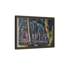 Puri Indians by the Paraiba river, Brazil. Coloured aquatint by P. Fumagalli, ca. 1821, after M. Zu Wied-Neuwied.