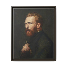 Framed Matte Canvas Wall Art - Vintage Portrait of Artist - NOMADEN ART GALLERY