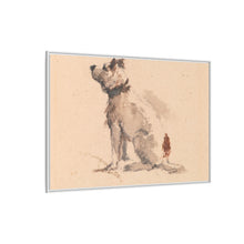 A Terrier, Sitting, Facing Left