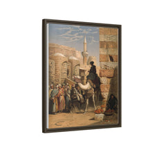 Egypt: a street with a man smoking and riding a camel. Chromolithograph after C. F. H. Werner, 1873.
