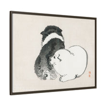 Black and white puppies by Kōno Bairei (1844-1895).