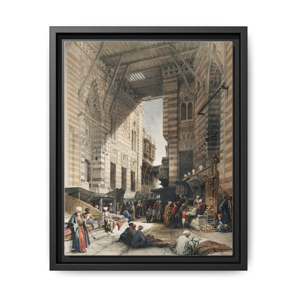 Bazaar of the silk mercers, Cairo illustration by David Roberts (1796–1864) - NOMADEN ART GALLERY