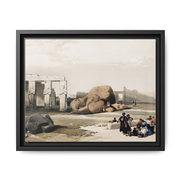 Fragment of the Great Colossi at the Memnonium Thebes illustration by David Roberts (1796–1864) - NOMADEN ART GALLERY