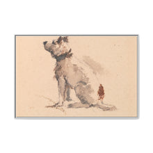 A Terrier, Sitting, Facing Left - NOMADEN ART GALLERY