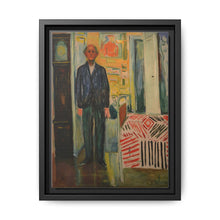 Self-Portrait Between the Clock and the Bed (1940-1943) by Edvard Munch - NOMADEN ART GALLERY