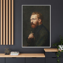 Framed Matte Canvas Wall Art - Vintage Portrait of Artist - NOMADEN ART GALLERY