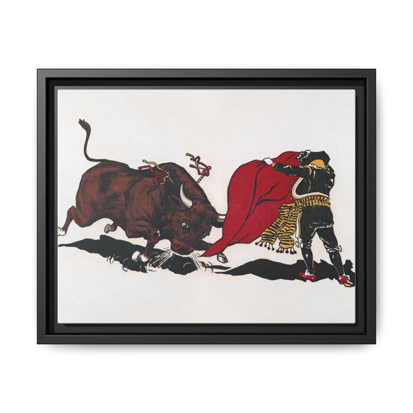 Matador and bull, aesthetic woodcut - NOMADEN ART GALLERY
