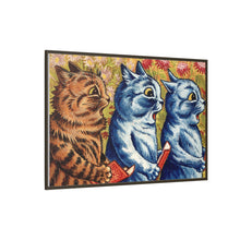 Three cats singing. Gouache by Louis Wain, 1925/1939