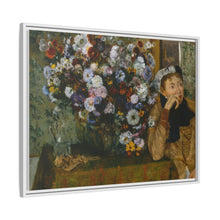 Una mujer sentada junto a un jarrón de flores de Edgar Degas (¿Madame Paul Valpinçon?) 