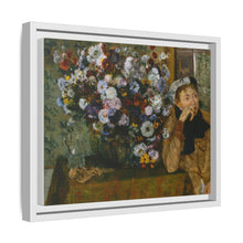 Una mujer sentada junto a un jarrón de flores de Edgar Degas (¿Madame Paul Valpinçon?) 