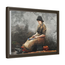 A Fishergirl Baiting Lines (1881) by Winslow Homer