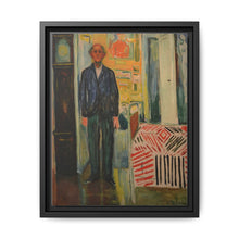 Self-Portrait Between the Clock and the Bed (1940-1943) by Edvard Munch - NOMADEN ART GALLERY