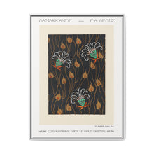 Art Deco Flower pattern pochoir print in oriental style. Original from our own 1914 edition of Samarkande - NOMADEN ART GALLERY