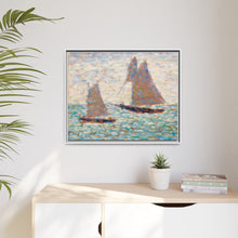 Two Sailboats at Grandcamp (Deux voiliers Ã Grandcamp) (ca. 1885) by Georges Seurat