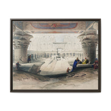 Ancient Egypt Art Print: Edfou Temple Portico View by David Roberts - Wall Art Canvas Print - NOMADEN ART GALLERY