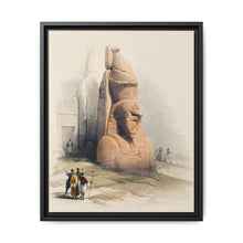 Entrance of the temple at Luxor showing one of two colossal stature of Rameses II illustration by David Roberts (1796–1864) - NOMADEN ART GALLERY