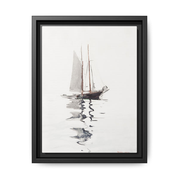 Two–masted Schooner with Dory (1894) by Winslow Homer - NOMADEN ART GALLERY