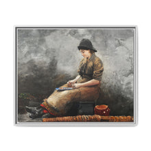 A Fishergirl Baiting Lines (1881) by Winslow Homer - NOMADEN ART GALLERY
