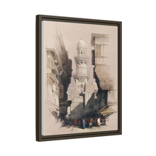 Cairo Street Scene: Vintage Egyptian Wall Art by David Roberts - Art Print Framed