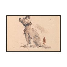 A Terrier, Sitting, Facing Left - NOMADEN ART GALLERY