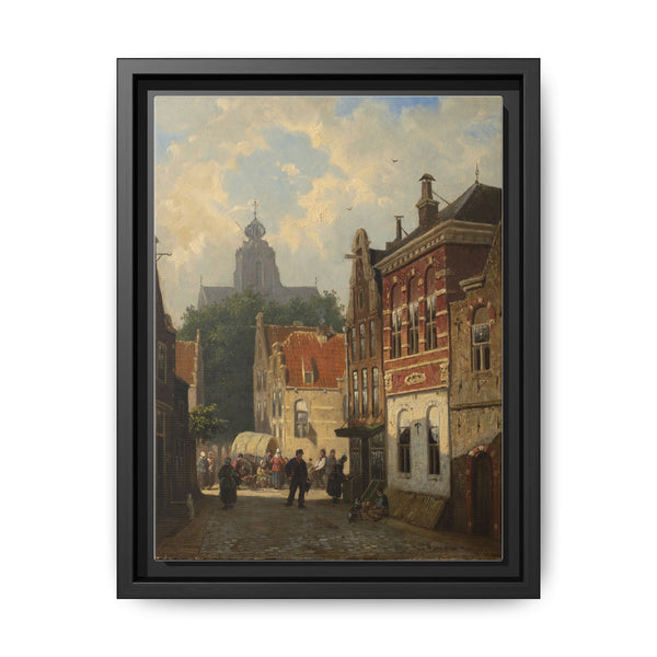 Dutch Street Scene (c. 1850–55) by Cornelis Springer - NOMADEN ART GALLERY
