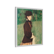 Mujer joven en un jardín (Jeune femme dans un jardin), (1879) de Édouard Manet