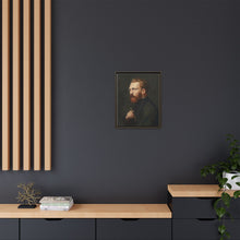 Framed Matte Canvas Wall Art - Vintage Portrait of Artist - NOMADEN ART GALLERY