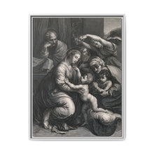 Saint Mary (the Blessed Virgin) and Saint Joseph with the Christ Child, Saint John the Baptist and Saint Elizabeth. Engraving by J. Frey - NOMADEN ART GALLERY