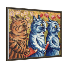Three cats singing. Gouache by Louis Wain, 1925/1939