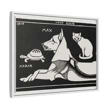 Akbar the tortoise, Max the dog and Puss the cat (1916 ) by Julie de Graag