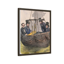 Four men in the basket of a balloon by Mayall.