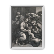Saint Mary (the Blessed Virgin) and Saint Joseph with the Christ Child, Saint John the Baptist and Saint Elizabeth. Engraving by J. Frey - NOMADEN ART GALLERY