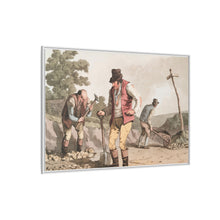 Illustration of stone breakers on the road from The Costume of Yorkshire (1814) by George Walker